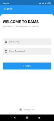DAMS android App screenshot 1